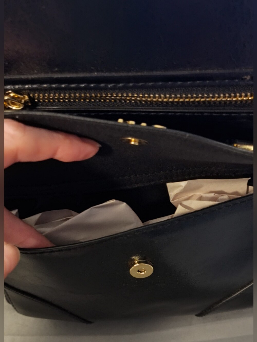 NWT! Black Embossed Patent Mini Backpack - Picture 8 of 13